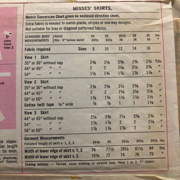 Simplicity 6700 wrap swing skirt pattern sz 10 - Picture 5 of 5